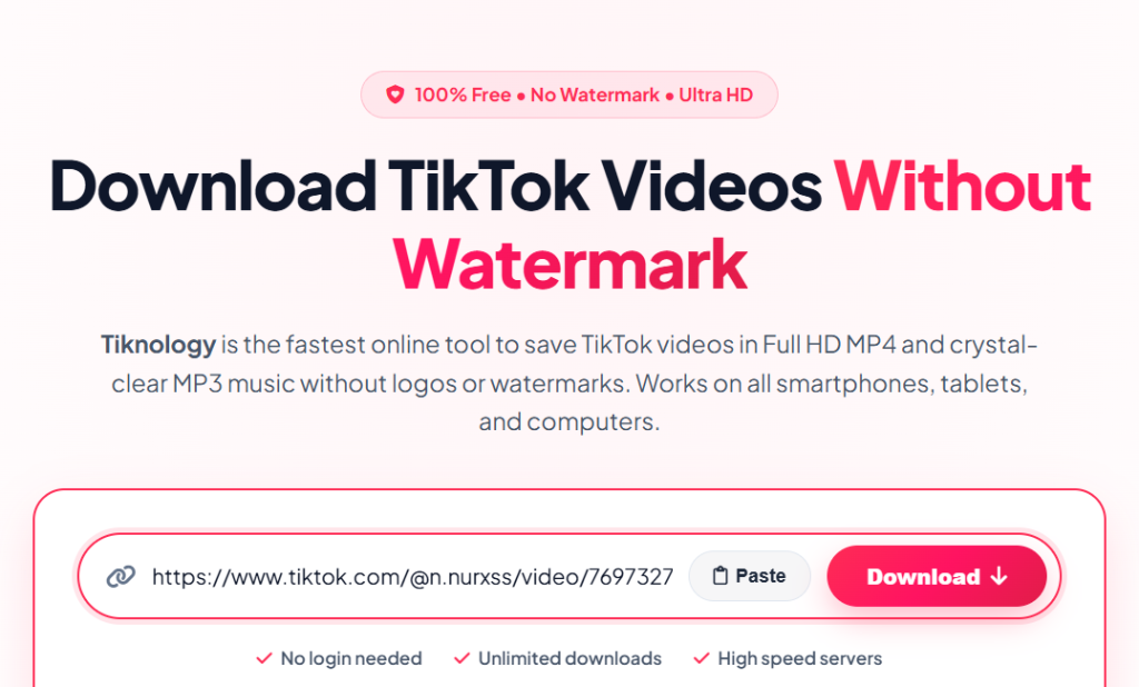 Step 2: Paste link into Safari on tik.dealnology.com
